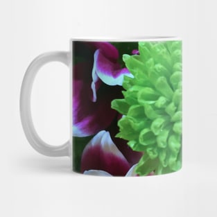 Yellow, Green and Pink Flowers - Autumn Bouquet - Flowers Mug